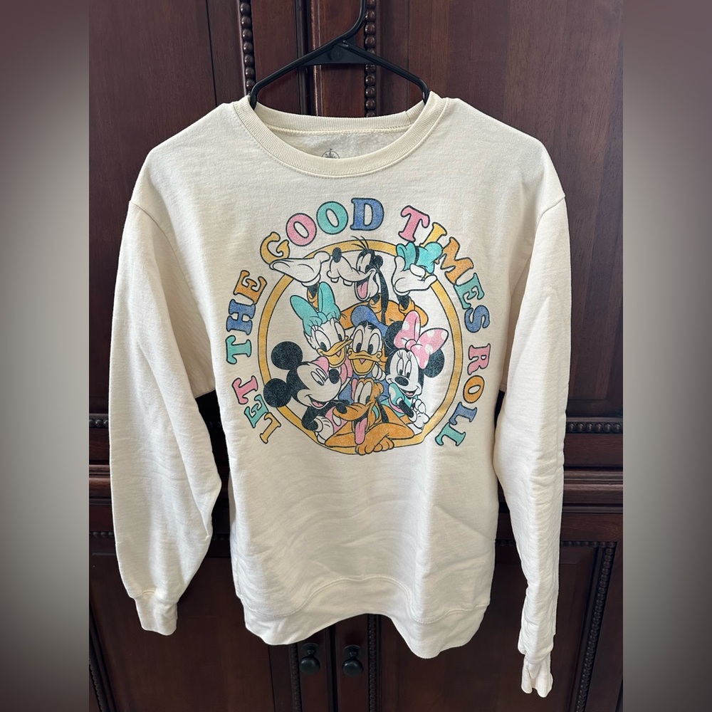 Disney Parks Vintage Cream Sweatshirt - Let the Good Times Roll